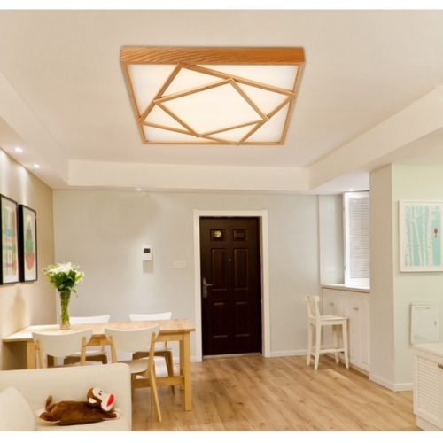 Plafon LED drewniany dębowy 50x50cm  30Watt - P098